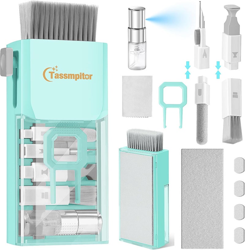 Tassmpitor Laptop Cleaning Kit, All in 1 Keyboard Cleaning kit for MacBook iPad iPhone, Compact Keyboard Cleaner with Brush and Spray for Tablet, Airpods, Earbud, Computer Screen, PC Monitor - Image 1